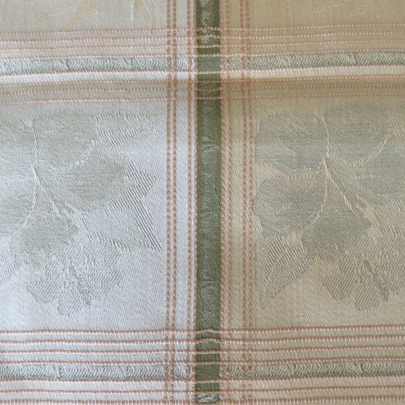 Vintage Mustard Yellow & Olive Green Table Runner With Pineapples & Hibiscus - Picture 4 of 6